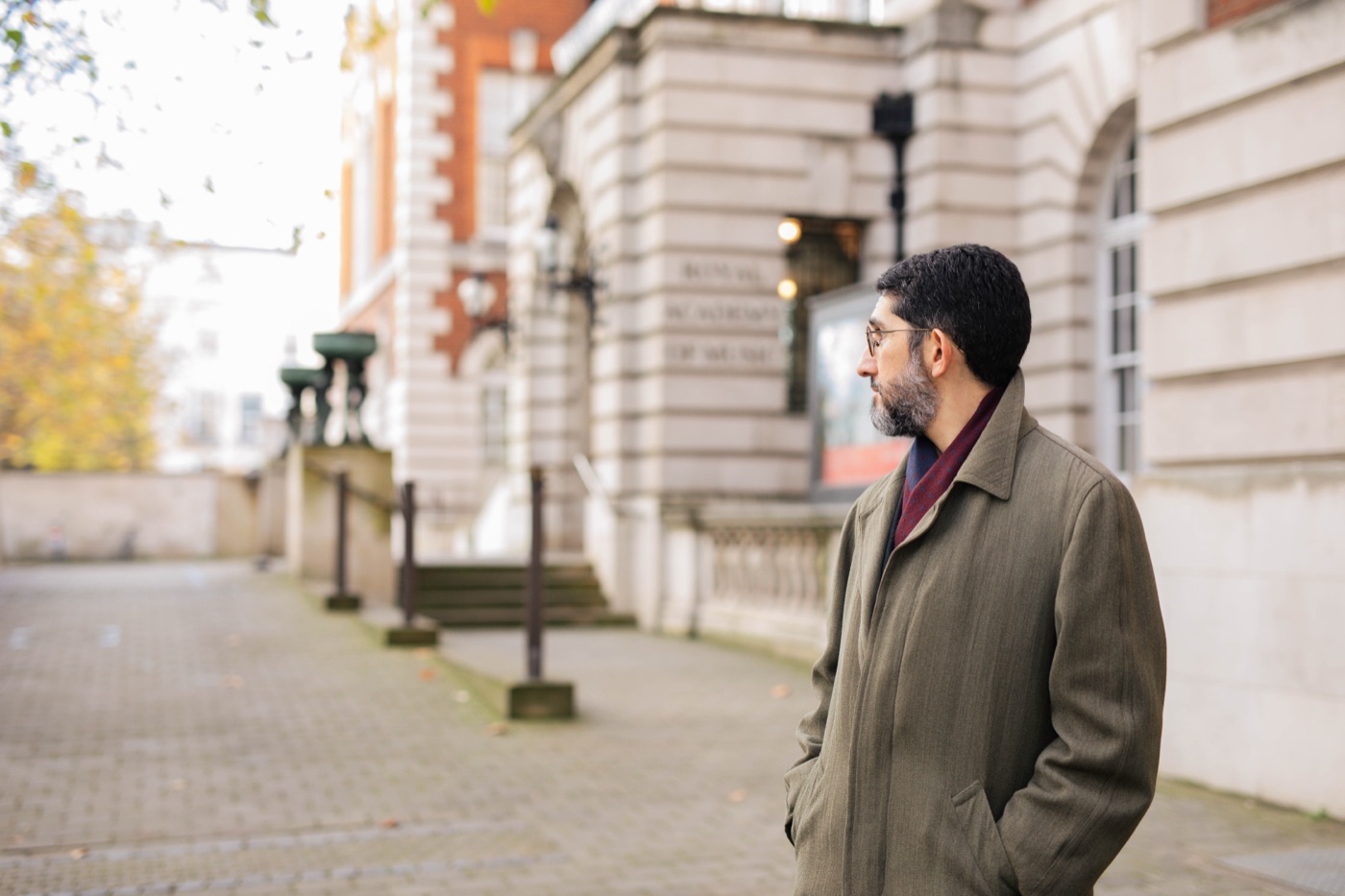 Professor Heidari outside The London Clinic on Devonshire Place