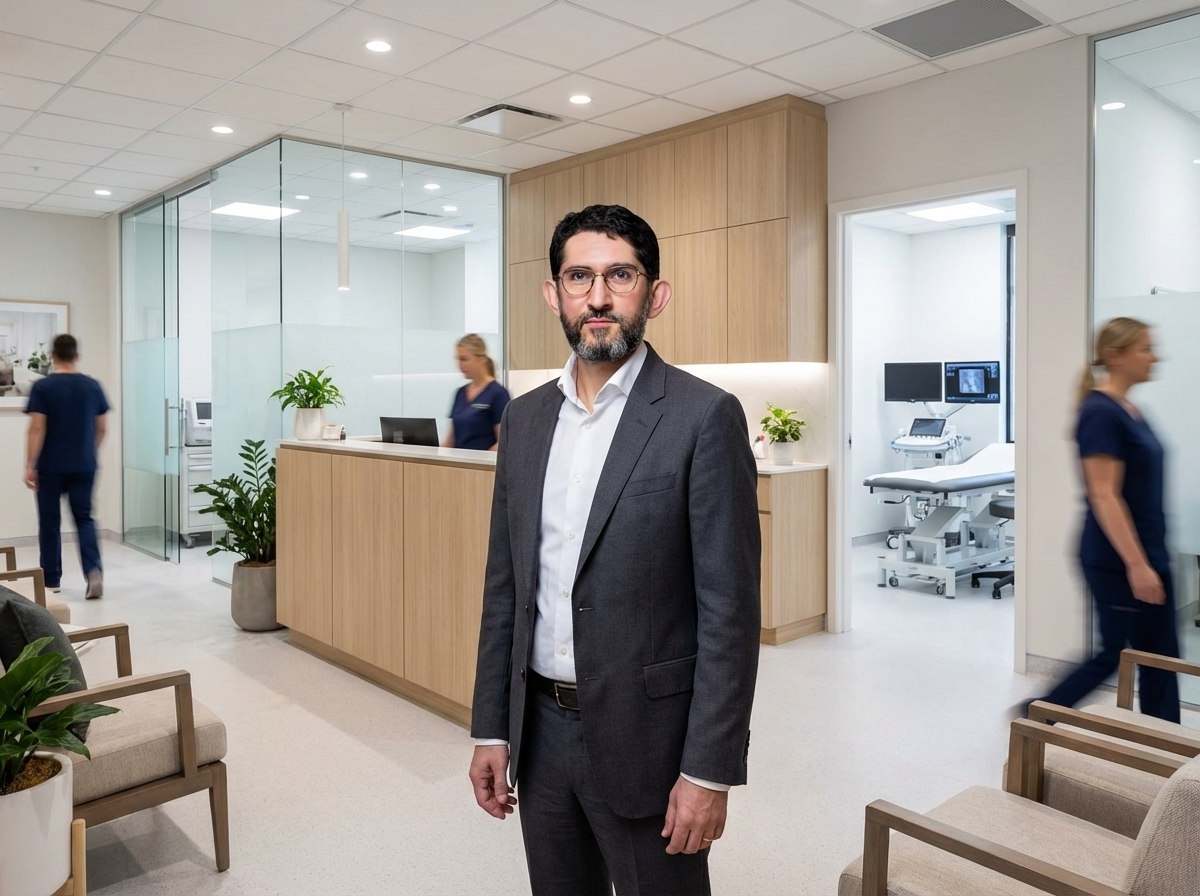 Professor Nima Heidari at the clinic